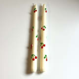 "White Cherry Taper Set" - Candles and Holders in multicolor by Over By The Moon