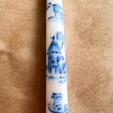 "Set of Two French Toile Taper Candles" - Candles and Holders in white by Emily de Moraes
