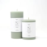 "3x6 Inch, Eucalyptus, Beeswax Pillar Candle" - Candles and Holders in green by MoAndCo Home