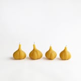 "Garlic Beeswax Candles - 4" - Candles and Holders in yellow by Artifaqt