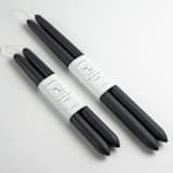 "14 Inch, Charcoal, Dipped Beeswax Taper Candles" - Candles and Holders in black by MoAndCo Home