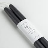"14 Inch, Charcoal, Dipped Beeswax Taper Candles" - Candles and Holders in black by MoAndCo Home