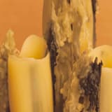 "Horn Wobble Set" - Candles and Holders in yellow by Danielle Gaito