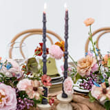 "SPINDLE LEG TAPERS // SLATE" - Candles and Holders in gray by borrowed BLU