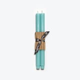 "12" Church Taper 100% Beeswax (pair) - Robin's Egg Blue" - Candles and Holders in blue by Jessie Green