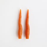 "Carrot Taper Beeswax Candles (Pair)" - Candles and Holders in orange by Artifaqt