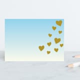 "Hay Valentine Horse" - Personal Stationery in Sky Blue by Johanna Phillips Huuva - Back of Card