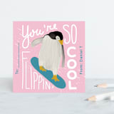 "flippin' cool" - Personal Stationery in bubblegum by Deborah Chou - Front