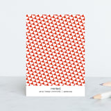 "HVD" - Personal Stationery in mango popsickle by Deborah Chou - Back of Card