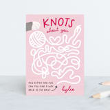 "Kitty Knots" - Personal Stationery in Candy by Dawn Pope - Front
