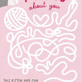 "Kitty Knots" - Personal Stationery in Candy by Dawn Pope - Close-Up