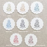 "Custom champagne tower white disposable coasters / Customizable color - Set of 100" - Wedding Coasters in white by Maria Ferrer G.