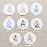 "Custom champagne tower white disposable coasters / Customizable color - Set of 100" - Wedding Coasters in white by Maria Ferrer G.