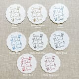 "Cheers, cin cin, santé, salud white disposable coasters / Customizable color - Set of 20" - Wedding Coasters in white by Maria Ferrer G.