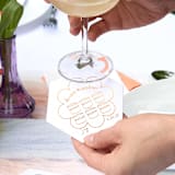 "Kitschy Cocktail Hour Drink Tracker Coaster, hexagon shape, set of 100" - Wedding Coasters in white by ForYourParty