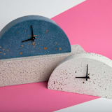 "Mantle Clock: Cobalt Terrazzo" - Clocks in blue by Pretti.Cool
