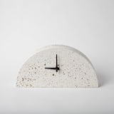 "Mantle Clock: White Terrazzo" - Clocks in white by Pretti.Cool