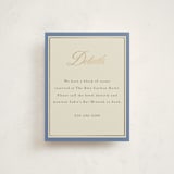 "Formal Elegance" - Mitzvah Direction Cards in Cerulean by Morgan Kendall - Front
