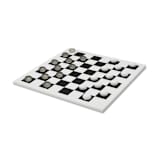 "Noodle Chess & Checkers Set Black & White" - Decorative Object in multicolor by Tina Frey