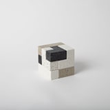 "Brave New Cube - Handcrafted Terrazzo Soma Puzzle" - Decorative Object in multicolor by Pretti.Cool