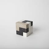 "Brave New Cube - Handcrafted Terrazzo Soma Puzzle" - Decorative Object in multicolor by Pretti.Cool