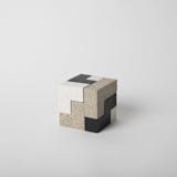 "Brave New Cube - Handcrafted Terrazzo Soma Puzzle" - Decorative Object in multicolor by Pretti.Cool