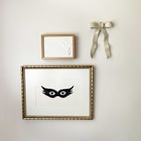 "Ceramic Wall Ribbon Bow - Tall" - Decorative Object in white by Sidney Field