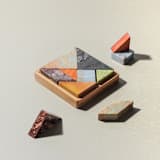 "Colorful Gemstone Tangram Puzzle" - Decorative Object in multicolor by Powered By People