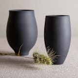 "Black Porcelain Vessel 6" - Decorative Object in black by Lisa Fleming