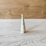 "Carved Ring Cone in Matte White" - Decorative Object in white by Bridget Dorr