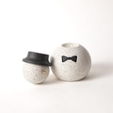 "Snowman - The Dandy, Black Bow Tie" - Decorative Object in white by Pretti.Cool