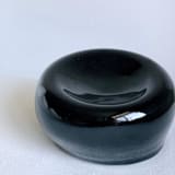 "Obsidian Concave Bowl" - Decorative Object in black by Cloude Made