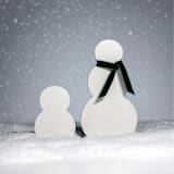 "Snow People Decorative Set" - Decorative Object in white by Cameron Denucce