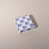 "Glass Tile Decorative Cube in Lavender Latter" - Decorative Object in purple by Subtle Art Studios