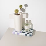 "Glass Tile Decorative Cube in Lavender Latter" - Decorative Object in purple by Subtle Art Studios