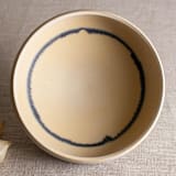 "Glazed Yellow Porcelain Vessel with Manganese Lines 3" - Decorative Object in yellow by Lisa Fleming