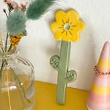 "Yellow Flower Tchotchke" - Decorative Object in yellow by Quiet Clementine