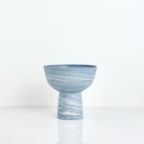 "Pedestal Bowl - Indigo" - Decorative Object in blue by Tina Huang