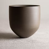 "Dark Walnut Colored Porcelain Vessel 4" - Decorative Object in brown by Lisa Fleming