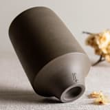 "Dark Walnut Porcelain Footed Vessel" - Decorative Object in brown by Lisa Fleming