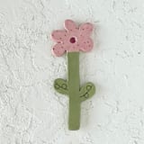 "Pink Speckle Flower Tchotchke" - Decorative Object in pink by Quiet Clementine