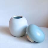 "Pebble Oval Jar" - Decorative Object in white by Cloude Made