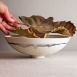 "Manganese Line Series Vessel 10" - Decorative Object in white by Lisa Fleming
