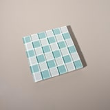 "Glass Tile Decorative Tray in Day Dreamer" - Decorative Object in blue by Subtle Art Studios