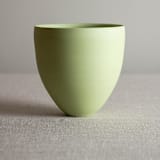 "Bright Green Colored Porcelain Vessel 2" - Decorative Object in green by Lisa Fleming