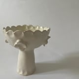 "flowered chalice" - Decorative Object in white by Kristin Yezza