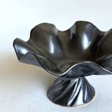 "Black Cascading Pedestal Bowl" - Decorative Object in black by Cloude Made
