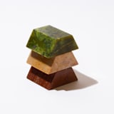 "3 Piece Decorative Triangle Puzzle - Unique Andean Gemstone Art" - Decorative Object in multicolor by Powered By People