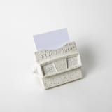 "White Terrazzo Retro Card Holder" - Decorative Object in white by Pretti.Cool