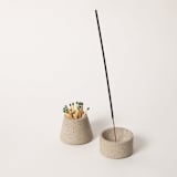 "Round Incense Holder - Natural Terrazzo" - Decorative Object in natural by Pretti.Cool